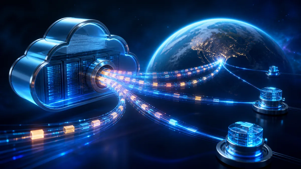 Amazon S3のインターネット転送とCloudFrontの経路別料金を比較するイメージ