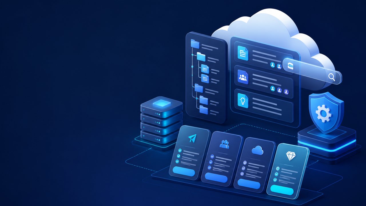 Confluence Cloud料金比較の料金プランと主要機能を比較するネイビー背景の図解