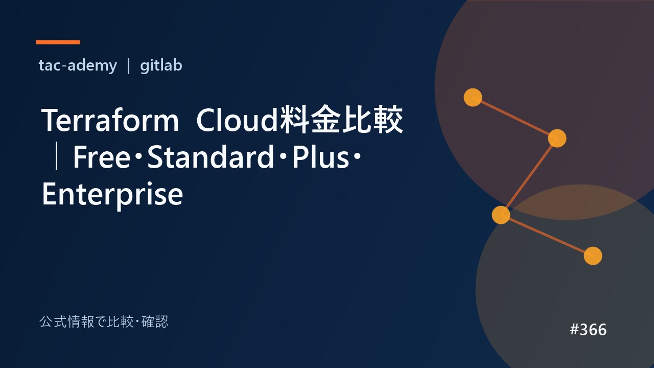 Terraform Cloud料金比較｜Free・Standard・Plus・Enterpriseの比較図解